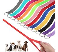 HOMIMP Slip Lead Dog Leash 6 FT- 24 PCS Bulk Colors Kennel Control Leashes for Small Medium Large Dogs Puppy Animal Rescue, Grooming - Heavy Duty Strong Nylon 6 Foot Long for Shelter, Vet, Training