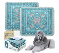 Homimp Washable Pee Pads for Dogs, 2 Pack Reusable Puppy Pads Waterproof, Absorbent and Leakproof Dog Pee Pads, Non Slip Puppy Training Pads, Pet Mat for Floor, Crate, Couch, Whelping,Blue 36"x41"