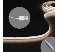 HOMINA COB LED Strip Lights with 3Key Memory Dimmer, USB 2M/6.6FT Ultra Bright 4000K, 90+ CRI LED Tape Lights, Rope Lights for Bedroom, Cabinet, Kitchen TV Backlight