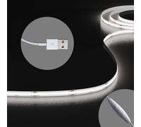 HOMINA COB LED Strip Lights with 3Key Memory Dimmer, USB 2M/6.6FT Ultra Bright 6000K, 90+ CRI LED Tape Lights, Rope Lights for Bedroom, Cabinet, Kitchen TV Backlight