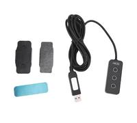 Hominas 3 Key USB Keyboard Braille Design Custom Keyboard Mouse Multimedia Function USB Programming Key Work Gaming (Black)