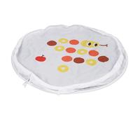 Hominas Automatic Motion Activated Moving Ball Hide Game Interactive Cat Toy Fast Rolling Ball Play Mat with Snake Pattern Design for Indoor Cats Made of Premium Oxford Cloth and S (White)