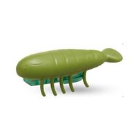 Hominas Automatic Moving Cat Toy Interactive Electronic Robot Beetle Kitten Toy Fun Teaser Toy for Indoor Cat Play Exercise Bite Proof TPU Material Lightweight Compact Size 6.9x2.2 (Fish Green)