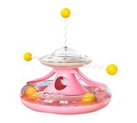 Hominas Cat Ball Tower Toy Interactivo Dispensador de golosinas Cat Track Puzzle Toy con palo de burla para gatito de interior