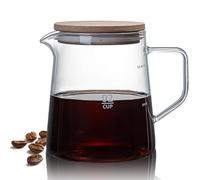 Hominas Glass Coffee Server with Lid, Insulated Glass Carafe Coffee Pot Milk Pitcher for Tea Milk Juices, 500 Ml, -20℃ - 150℃