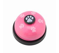 Hominas Iron Sturdy Durable Cute Cartoon Pet Bell Interactive Toy for Dogs Cats Training Gift Safe Material White Blue Pink Red Yellow 4x7cm (Roseate)