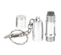 Hominas Pool Cue Tip Pricking Pin Repairing Tool Billiard Cue Accessories Stainless Steel Strong Dual-Purpose Picker Key Chain Easy Carry 2 Colors (Silver)