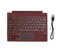 Hominas Tablet Keyboard Bluetooth Magnetic RGB Backlit with Gesture Control Touchpad for Pro 3 4 5 6 7 7+ Premium Leather Wireless BT Keyboard for Work and Study (Red)