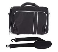 Hominas Travel Carrying Bag Large Capacity Protective Console Case for PS5 Games Controller and Gaming Accessories (White Black)
