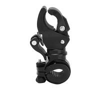 Hominas Universal Clamp Bicycle Flashlight Bike Mount Bracket 360 Degree Rotation, Quick Install Bike Clip for Handlebar Front Fork Rear Fork, Non-Slip Rubber Black
