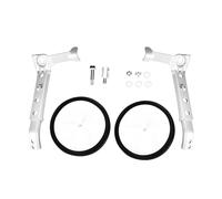 Hominas Variable Speed Bicycle Training Wheels Adjustable for Kids Bikes 16" to 22" (Silver White)