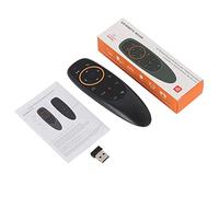 Hominas Wireless Air Mouse Keyboard Remote Control 2.4G with Gyroscope Voice Search Ergonomic Design for Smart TV Box PC Android Black 143mm