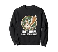 Homing Pigeon Race Judge Retro Club Badge Emblem Design Sweatshirt