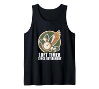 Homing Pigeon Race Judge Retro Club Badge Emblem Design Tank Top