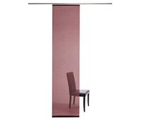 Homing Semi-Transparent Panel Curtain Plain Sliding Curtain (1 Piece), Carmine Red, Living Room, Bedroom, Children's Room, 245 x 60 cm