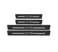HOMINY 4 Pcs Car Kick Plates Carbon Fiber Door Sill Protector Scratch Pad, for Volvo XC90 2000-2021 2022 Accessories
