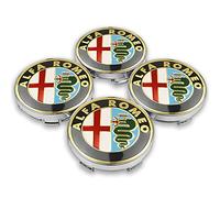 HOMINY 4pcs Car Hub Caps Wheel Center Cover, for Alfa RomeoI-Stelvio Mito Alfa 4C 147 156 159 166 60mm Centre Hub Caps Styling Accessories,A