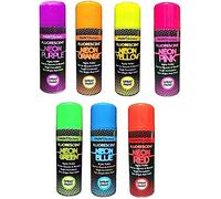 Spray Paint Aerosol Fluorescent Extra Bright Matt Finish Interior Exterior 225ml[Neon Red]