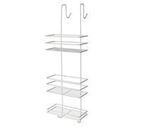 HOMION 3 Tier Shower caddy Non Rust Large Hanging Bathroom Organiser Unit Shower Rack Storage Caddy With Extra Deep Baskets (White)