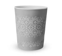 HOMION 9 Litre Flora Waste Container Basket Storage Bin for Office Room Bathroom Usage Small Paper Waste Bin Sack Lightweight Round Bin for Kitchen Home Office Toilet (Grey)