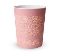 HOMION 9 Litre Flora Waste Container Basket Storage Bin for Office Room Bathroom Usage Small Paper Waste Bin Sack Leightweight Round Bin for Kitchen Home Office Toilet (PINK)