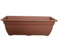 HOMION Bell trough 50cm rectangular window box planter plastic garden pot (Terracotta, 1)
