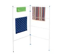 HOMION Caravan Indoor/Outdoor Two Panel Folding Clothes Airer Laundry Dryer, White (2 FOLD)