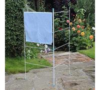HOMION Caravan indoor/outdoor two panel folding washing clothes airer laundry dryer white (2 FOLD)