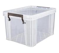 HOMION Clear plastic storage boxes with stackable stacking clip lock lid 5 litre (1)