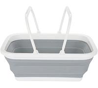 HOMION Collapsible Basket Plastic Foldable Silicone Storage Organizer Basket With Durable Carry Handles