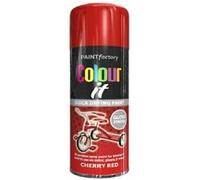 HOMION Colour it prime spray paint 400ml sunshine gloss or matt finish quick drying metal wood aerosol (1, CHERRY RED GLOSS)