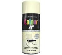 HOMION Colour it prime spray paint 400ml sunshine gloss or matt finish quick drying metal wood aerosol (5, IVORY SILK GLOSS)