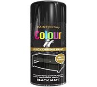 HOMION Colour it prime spray paint 400ml sunshine gloss or matt finish quick drying metal wood aerosol (1, BLACK MATT)