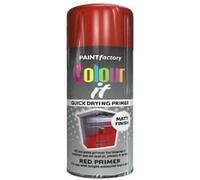 HOMION Colour it prime spray paint 400ml sunshine gloss or matt finish quick drying metal wood aerosol (1, RED PREMIER MATT)