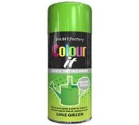 HOMION Colour it prime spray paint 400ml sunshine gloss or matt finish quick drying metal wood aerosol (3, LIME GREEN GLOSS)