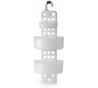 HOMION Hanging Shower caddy Adjustable with Hook Plastic - White 3 Tier Kitchen/Bath storage Unit