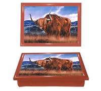 Homion highland cow design lap tray laptop dinner beanbag cushion