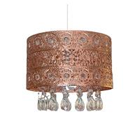 HOMION Moroccan Style Light Shade Acrylic | Chandelier | Ceiling Light Shade | Lamp Shade | Hanging Crystal | Moda Lights for Living Room | Bedroom | Kitchen (Copper)