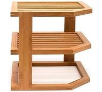 HOMION Plate rack 3 Tier Corner Shelf Unit Cupboard Organizer Shelf Storage Space Saver Unit Tidy Free Standing Bathroom Desktop Space Saving Idea Caravan Camping Multi Tier Plates Organizer