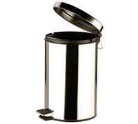 HOMION S/Sless Steel 12L Silver Pedal Bin Kitchen Bathroom Toilet Rubbish Office Waste (12 Litre)