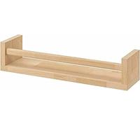 HOMION Spice Jar Rack Natural Wood Wall mounted spice jar racks multi use book shelf kids shelf kitchen bathroom (1)