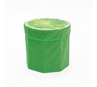 HOMION Storage Box Collapsible kids house Creative Stool Folding Fruit fabric Storage Stool Children Storage Box (Lime Style)