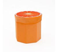HOMION Storage Box Collapsible kids house Creative Stool Folding Fruit fabric Storage Stool Children Storage Box (Grapefruit Style)