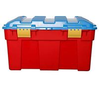 HOMION Storage Box Trunk Toy Box 40 Litre Plastic Removable Clip Hinged Lid Chest Organizer