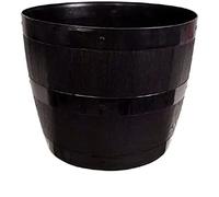 HOMION Wood Grain Effect Outdoor Garden Planter Plant Pot Flower Container Garden Plants 2 Sizes 34/50cm (50 CM)