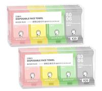 HOMIOVE 40 Pcs Compressed Disposable Face Towel Tablets, Big Compress Compact Towel Tablets Expandable Disposable Washcloths, Reusable Magic Towels Expands in Water Wash Cloths Wipes for Beauty