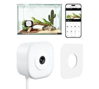 HomiQ 3MP 2K Aquarium & Terrarium Pet Camera.Magnetic Install &Close-Focus Lens for Fish,Lizard, Reptile Pet and Window Bird Feeder,2.4GHz & 5GHz WiFi,Color Night Vision,Auto-focus,24/7 Recording