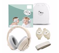 Homirty Children's Baby Ear Muffs, Noise Protection Headphones 25 dB - 2-in-1 Adjustable with Non-Slip Headband - For Toddlers 0-4 Years, Plane, Parties & On the Go