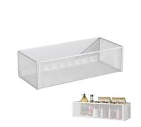 Homirty Magnetic Spice Rack for Refrigerator-WhiteMetal Fridge Organizer| Space-Saving Kitchen Storage for Spices,Jars & Condiments | Heavy-Duty Magnetic Fridge Shelf (Large)