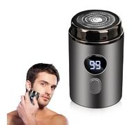 Homirty Portable Mini Electric Shaver with Digital Display, USB Rechargeable Waterproof Electric Razor, Mini Portable Rechargeable Shaver, Compact Capsule Razor for Men, Travel Wet Dry Shaver